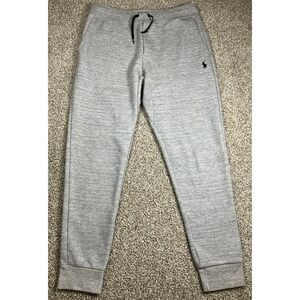 Polo Ralph Lauren Pants Mens Small Gray Knit Joggers Lounge Travel Comfy *Read*
